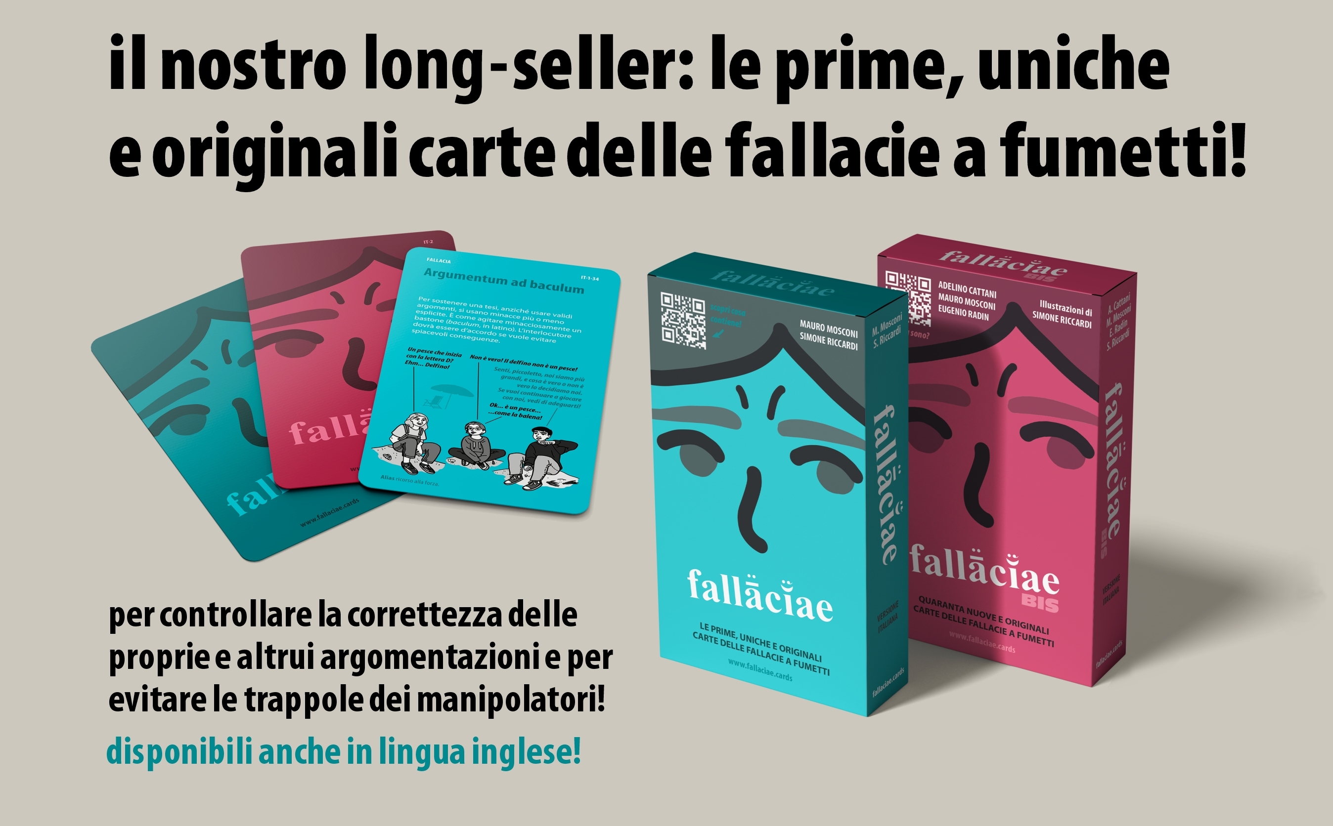 FALLACIAE - le prime, uniche e originali carte delle fallacie a fumetti, a solo 24 euro